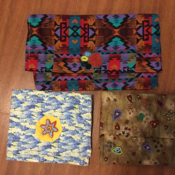 Fabric Stitched Velcro Handbags Purses Crossbody Bags Bundle - Picture 7 of 13